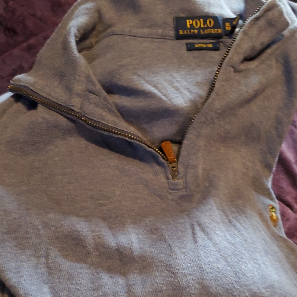 Polo by Ralph Lauren Men's Zip-Up Gray Sweater